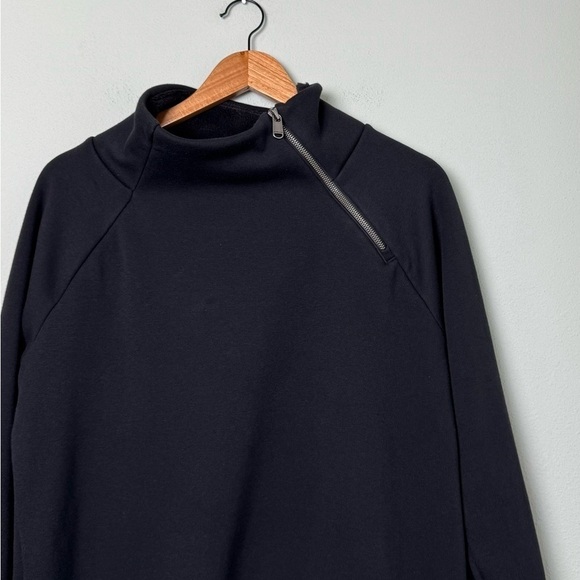 Athleta Cozy Karma Asym Sweatshirt Dress in Black Size Medium - Picture 7 of 11